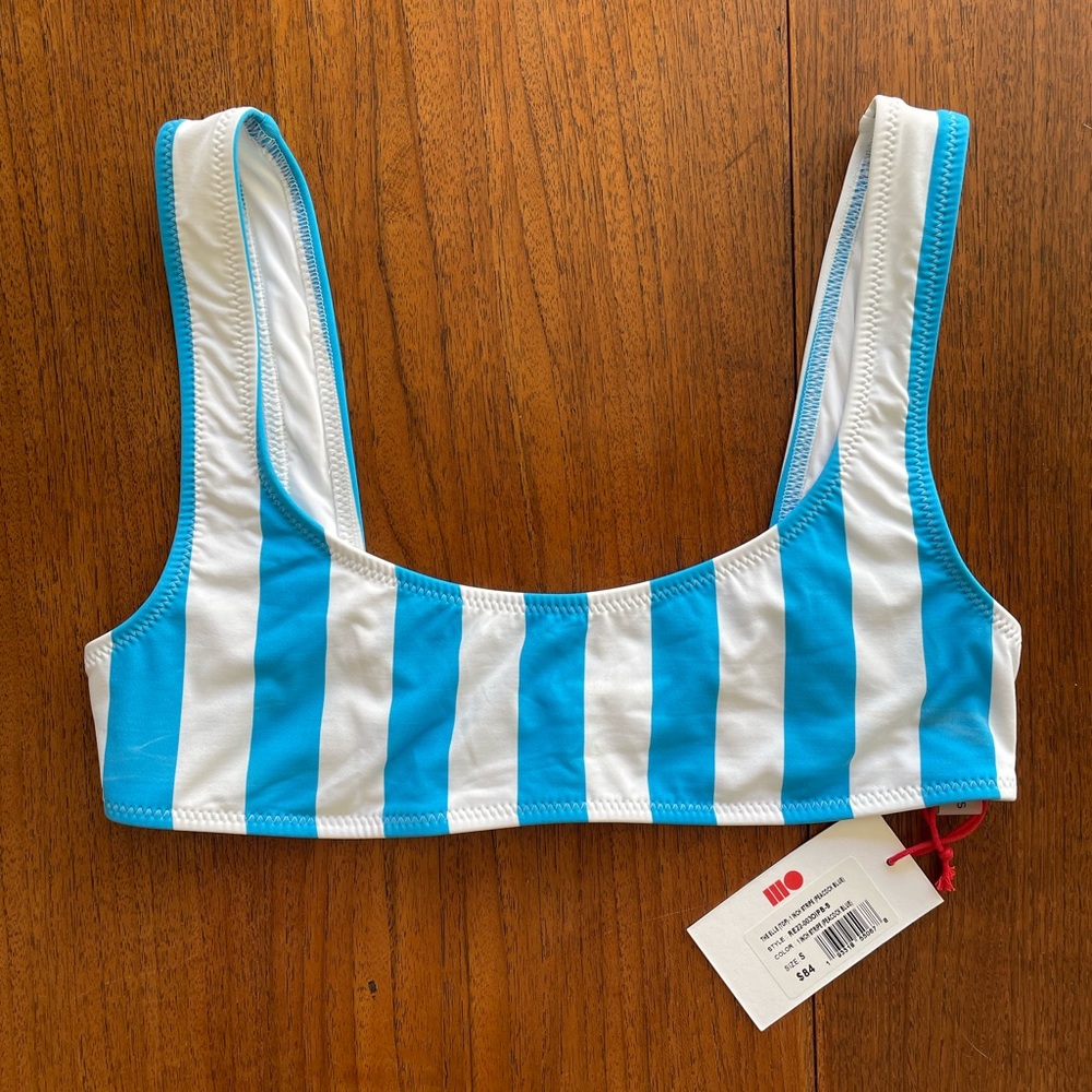 NWT Solid & Striped Elle Bikini in Peacock Blue (Top and Bottom)